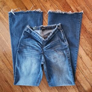 Flared Stretch Denim Jeans